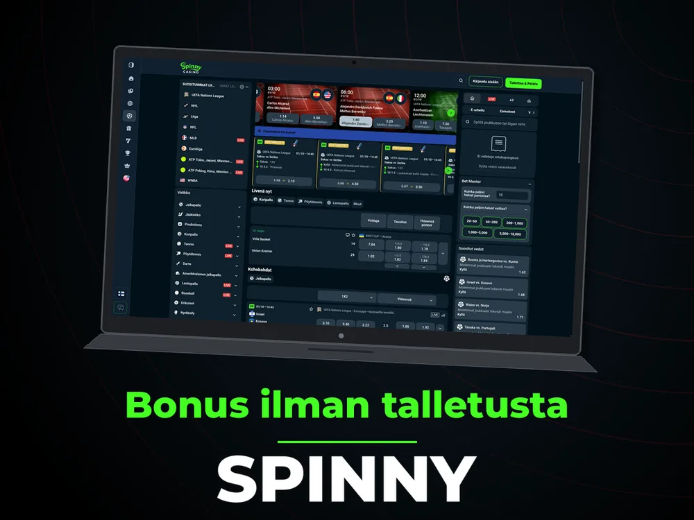 Spinny - Bonus ilman talletusta