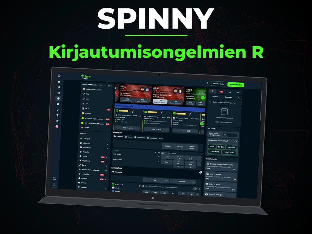 Spinny - Kirjautumisongelmien R