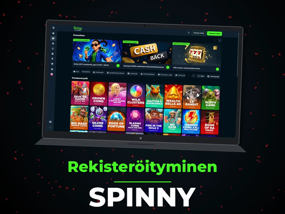Spinny - Rekisteröityminen
